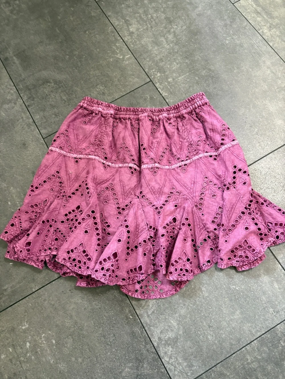 Free People Eyelet Tiered Skirt Mini Skort